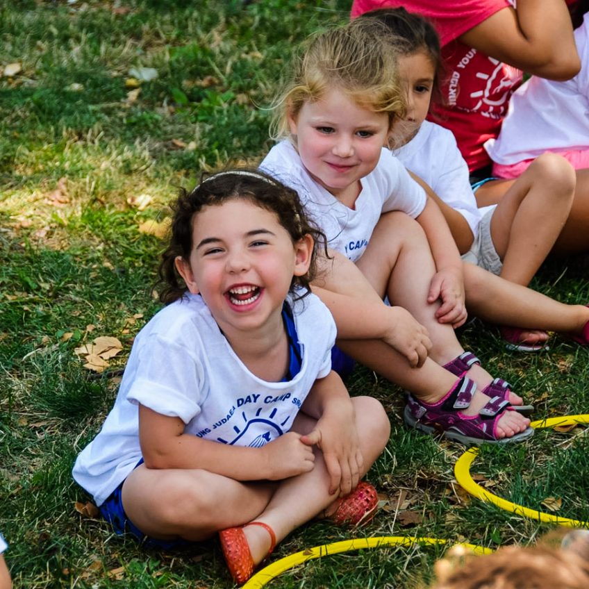 Girl Smiling Grass Camp Young Judaea Sprout Lake 