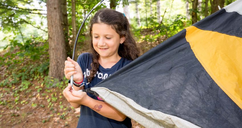 Girls Makes Tent 2 Camp Young Judaea Sprout Lake 